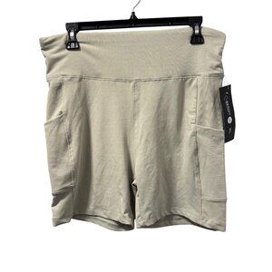 BSP Womens High-Waisted Athletic Shorts Sz XL Light Green shorts. NWT